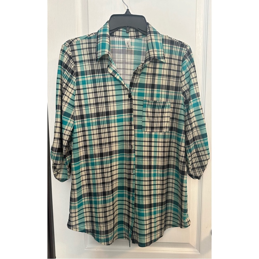 Mrs.Bella D Gingham Print Women’s Shirt